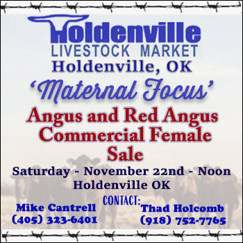 Holdenville Livestock Market 2025 Fall Sale Schedule