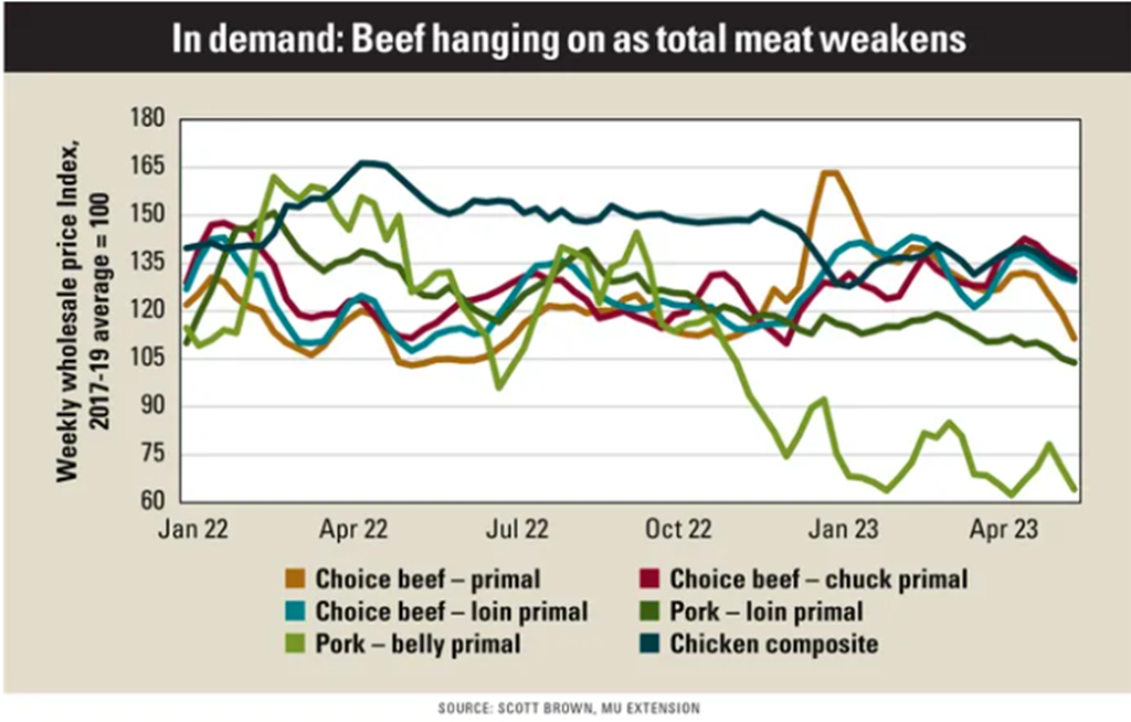 As Consumer Finances Tighten, Meat Demand Weakens